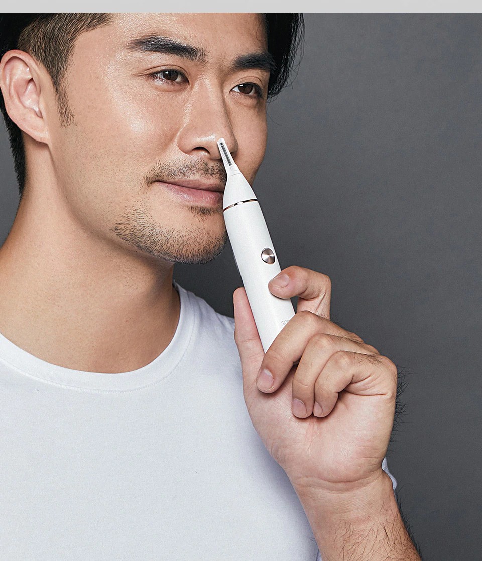 XIAOMI Mijia SOOCAS Nose Eyebrow Hair Trimmer N1 Sharp Blade Body Wash Portable Minimalist Design Safe Cleaner trim (7)