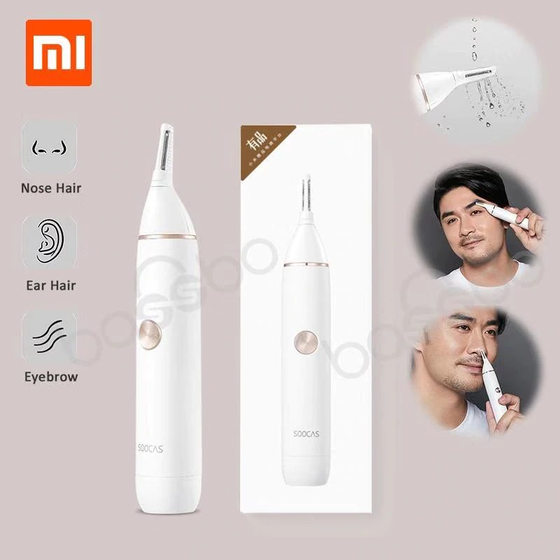 XIAOMI SOOCAS Nose Hair Trimmer N1 Eyebrow Sharp Blade Body Wash Portable Minimalist Design Safe Cleaner Trim Personal Daily Use (3)