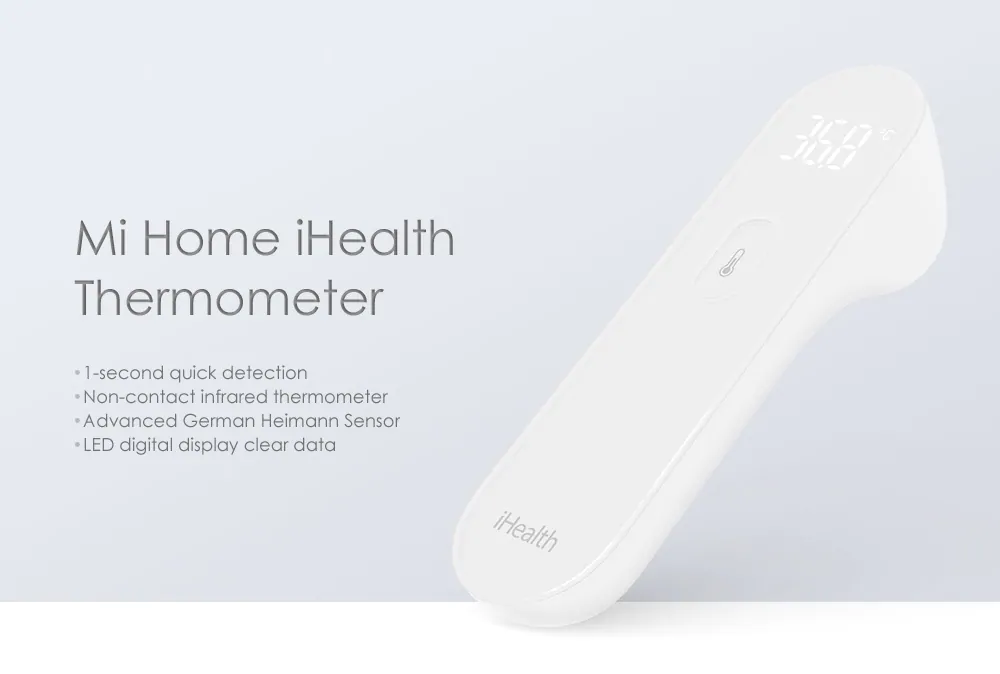 Xiaomi Mi Home iHealth Thermometer Electronic LED Digital Display Body Health Detector- White