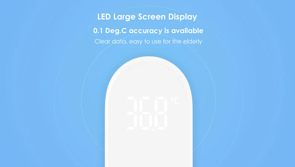 Xiaomi Mi Home iHealth Thermometer Electronic LED Digital Display Body Health Detector- White