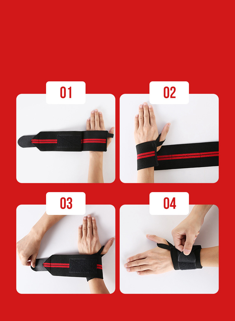 Weight Lifting Strap Fitness Gym Sport Wrist Wrap Bandage Hand Support Wristband (2)