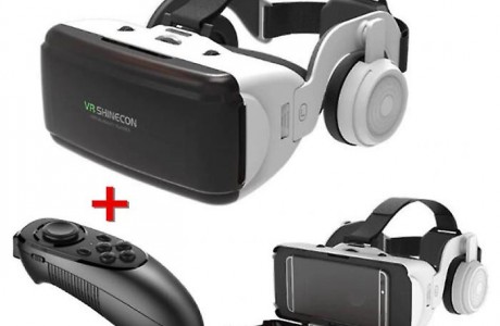 משקפי VR משולבות אוזניות ושלט אלחוטי לחווית משחק מושלמת!