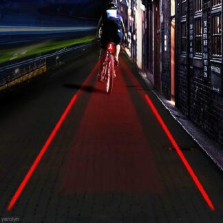 פנס אחורי לאופניים + לייזר דרך לרכיבה בטיחותית