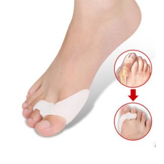 זוג טבעות סיליקון מיישרי עצם בולטת בכף הרגל
