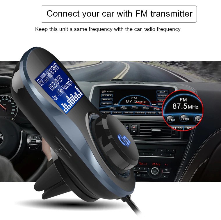 דור חדש! WAZA משדר FM בלוטות לרכב כולל דיבורית מטען מהיר ועוד! – תמונה 3