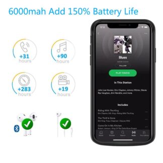 כיסוי מטען לאייפון X בקיבולת עוצמתית של 6000mAh