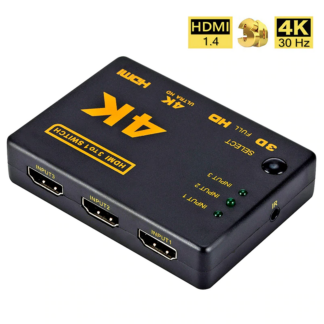 מפצל 4K HDMI + שלט רחוק ועינית ל-3 מכשירים