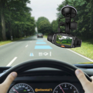 מצלמת דרך דו-כיוונית עם עדשה כפולה רחבה ו-GPS מובנה