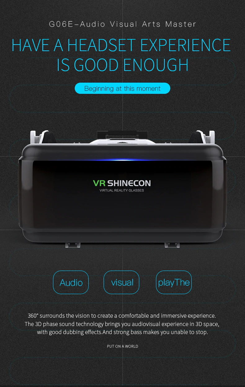 משקפי VR משולבות אוזניות ושלט אלחוטי לחווית משחק מושלמת! – תמונה 2