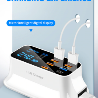 עמדת טעינה חכמה - 8 שקעי USB כולל TYPE C וטעינה מהירה!