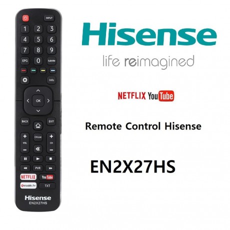 ⁦שלט מקורי לטלוויזיה חכמה הייסנס Hisense SMART TV EN2X27HS⁩ – תמונה ⁦2⁩