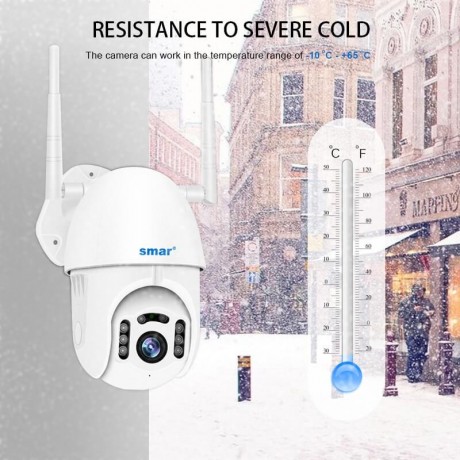 מצלמה אבטחה WIFI חיצונית ממונעת – 360 מעלות לתנאי חוץ קשים וראית לילה IR – תמונה 3