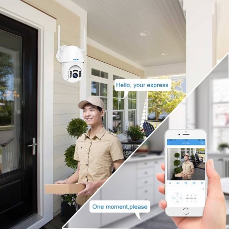 מצלמה אבטחה WIFI חיצונית ממונעת – 360 מעלות לתנאי חוץ קשים וראית לילה IR – תמונה 2