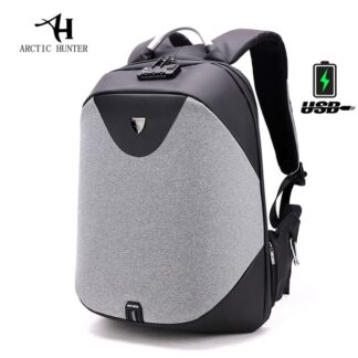 תיק גב עסקי וחכם נגד גניבות עמיד במים + חיבור USB להטענה מכשירים מבית ARCTIC HUNTER
