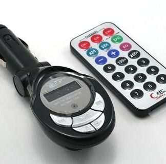 משדר FM ונגן mp3 לרכב + שלט רחוק, מתאים לכרטיסי SD/USB/OUX חובה בכל רכב !