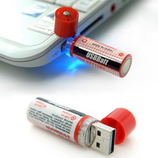 2 סוללות נטענות AA דרך USB