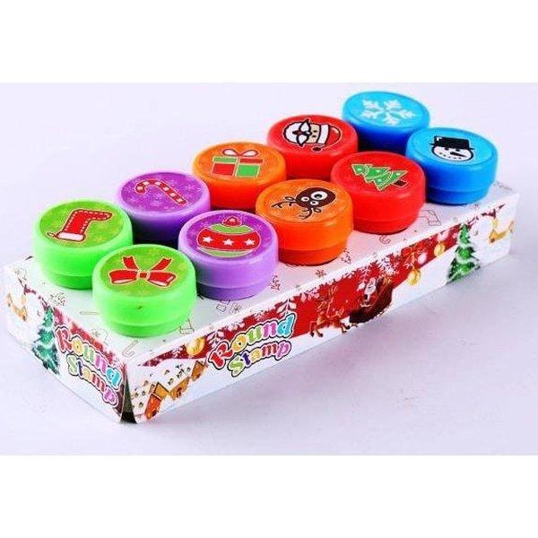 חותמות לילדים - סט 10 חותמות צבע במגוון צורות ועיצובים יצירתיים – תמונה 4