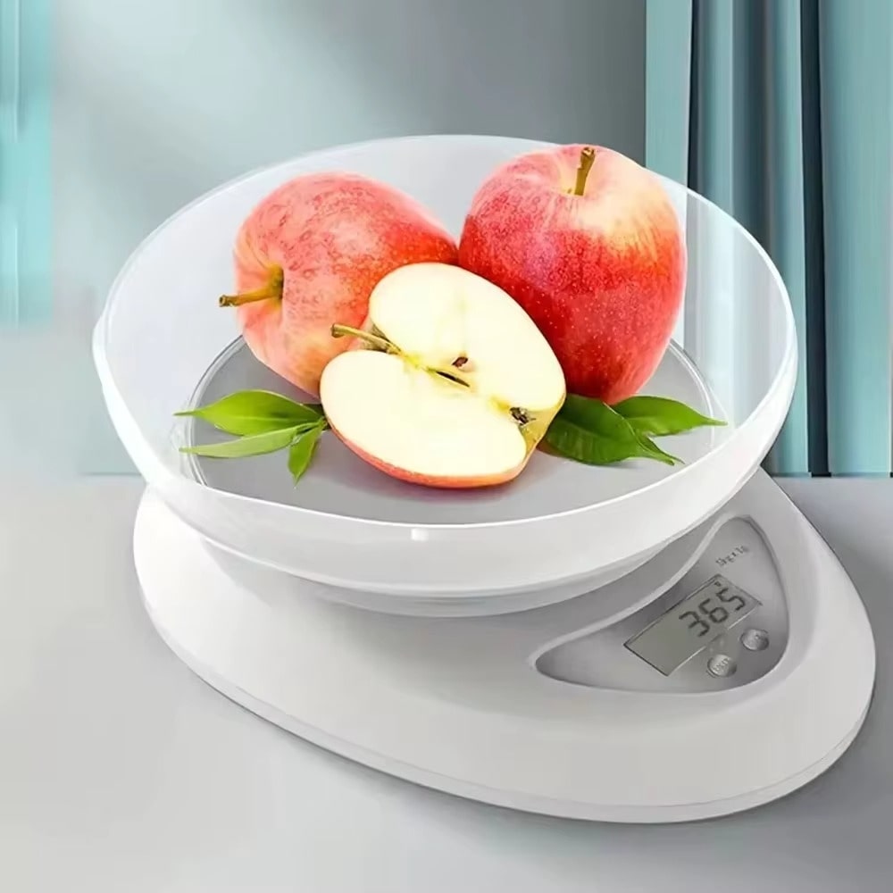 משקל דיגיטלי למטבח עד 5 קג בדיוק של 1 גרם עם צג LCD – תמונה 3