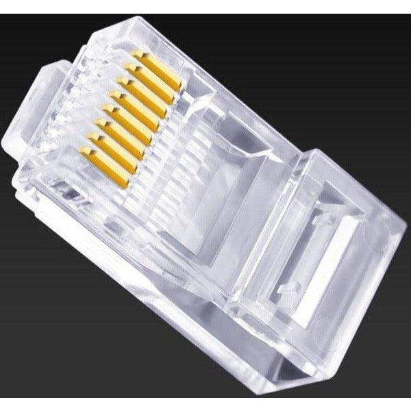 קונקטור RJ45 שקוף לכבל רשת איכותי ועמיד – 50 יחידות – תמונה 2