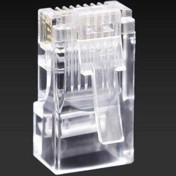 קונקטור RJ45 שקוף לכבל רשת איכותי ועמיד – 50 יחידות – תמונה 4