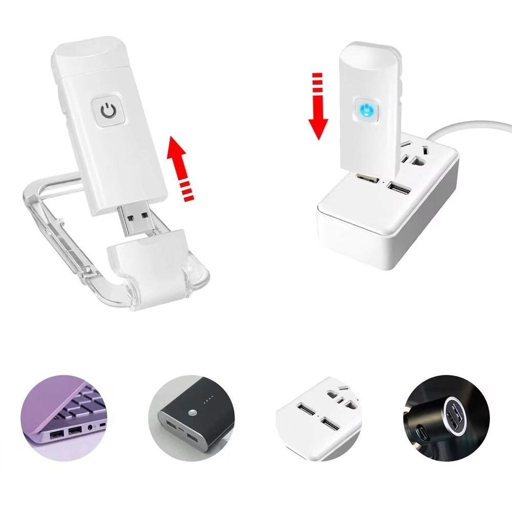 מנורת קריאה נטענת מתקפלת עם LED ו-3 מצבי תאורה – תמונה 5