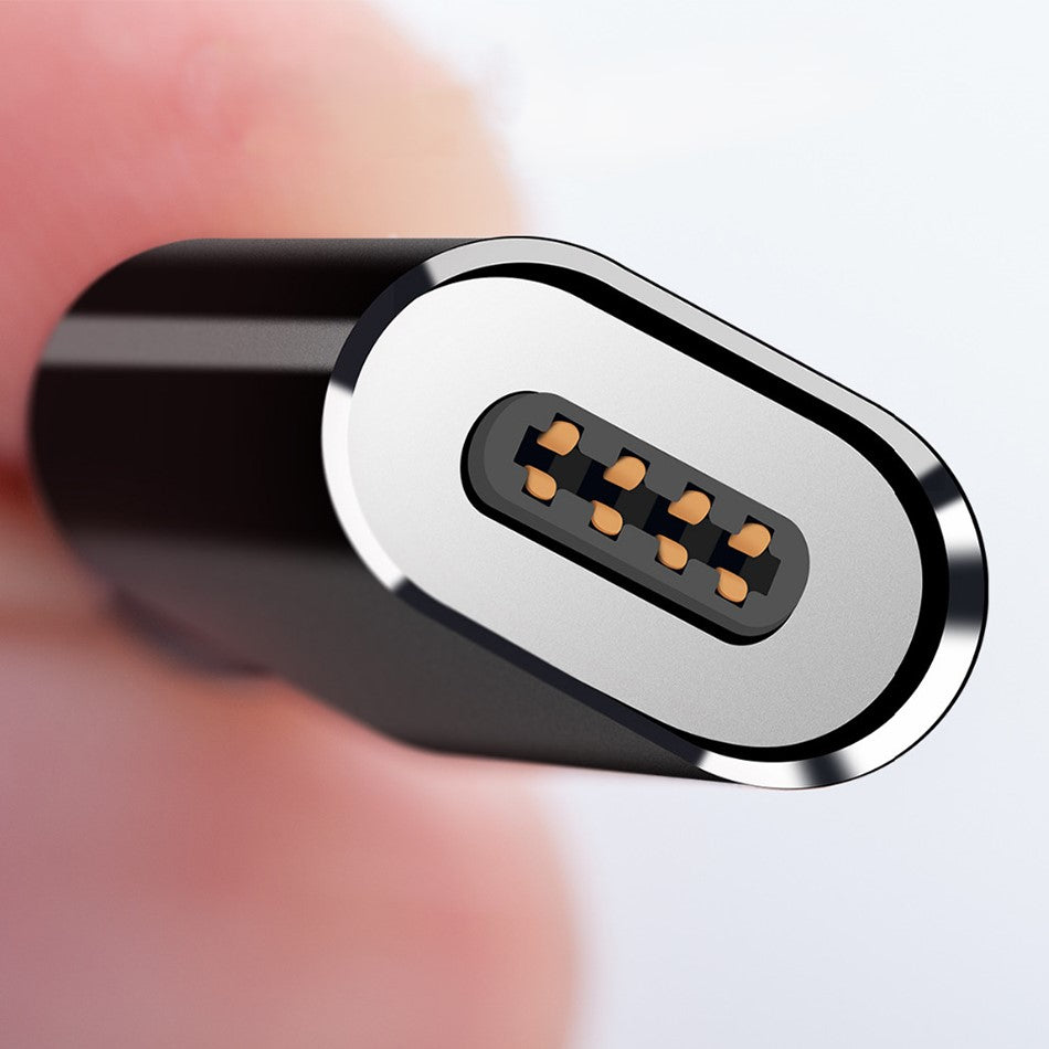 כבל טעינה מגנטי אוניברסלי לכל הטלפונים - Type C, Micro USB, iOS בחיבור 360° – תמונה 5