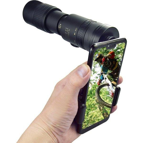 טלסקופ נייד לסמארטפון מקצועי באיכות HD עם זום 10-300X וחצובה נלווית – תמונה 5