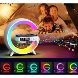 מטען מהיר אלחוטי 3 ב-1 עם רמקול ושעון דיגיטלי