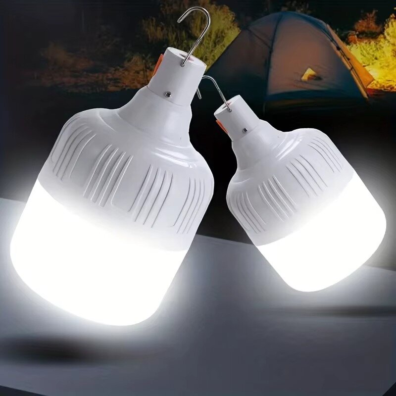 מנורת LED נטענת חזקה עם טעינת USB וו לתלייה – תמונה 2