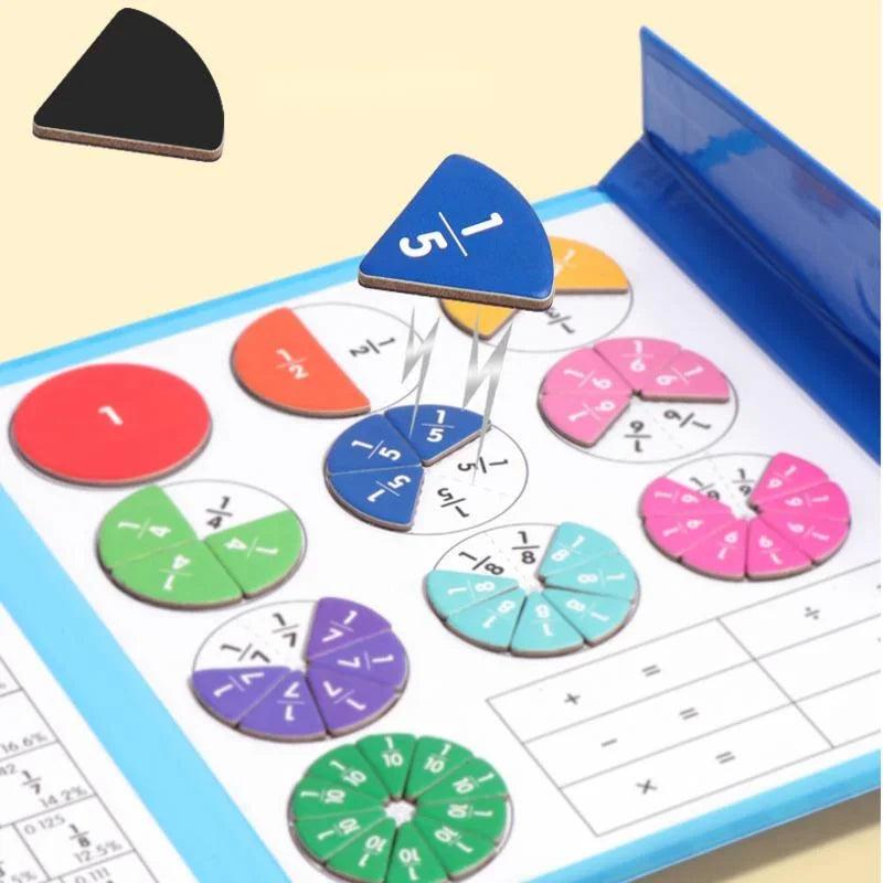 ספר שברים מגנטי מחיק לילדים ללימוד חשבון חווייתי – תמונה 2