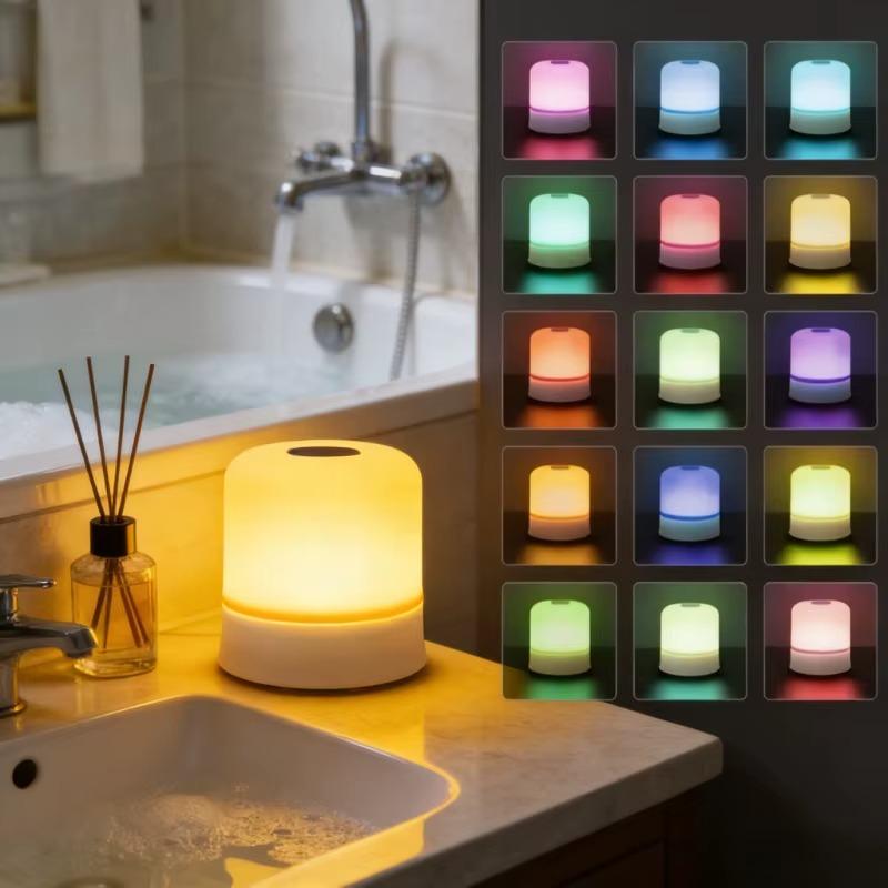 מנורת לילה RGB נטענת עם שלט, מגע ו-16 צבעים – תמונה 5