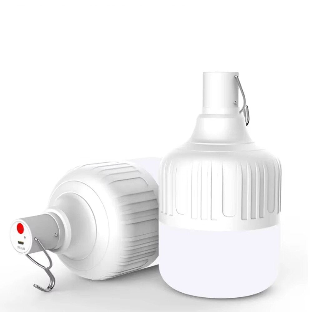 מנורת LED נטענת חזקה עם טעינת USB וו לתלייה