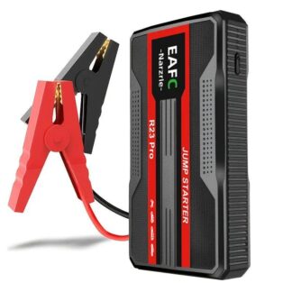 בוסטר התנעה לרכב מקצועי עם סוללת ליתיום 12V, פנס LED ויציאת USB