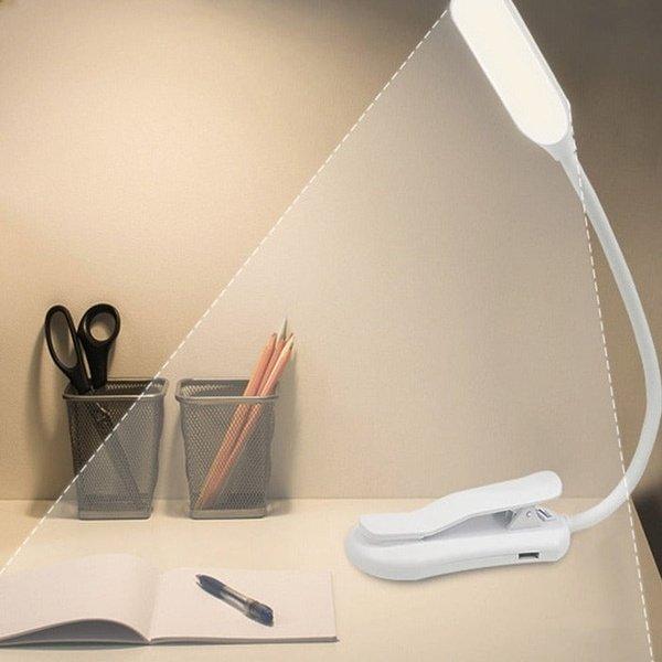 מנורת קליפס LED נטענת בחיבור USB עם 3 מצבי תאורה – תמונה 4