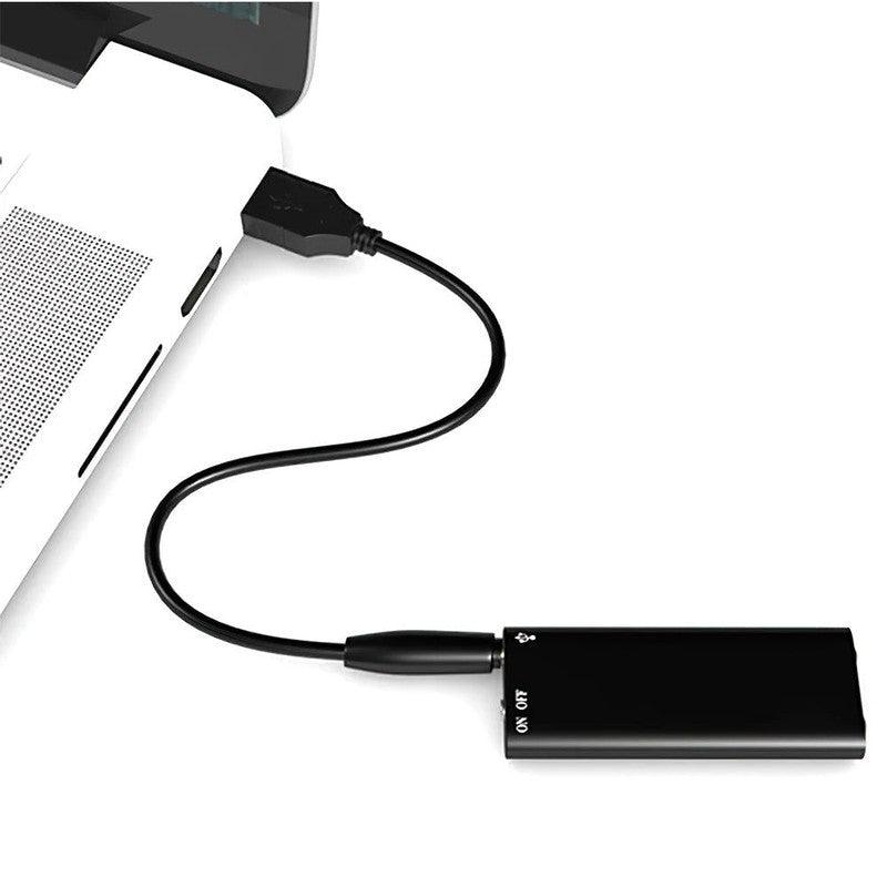 מכשיר הקלטה זעיר נטען USB עם זיכרון 8GB ואוזניות כלולות - דיסקרטי וקומפקטי – תמונה 6