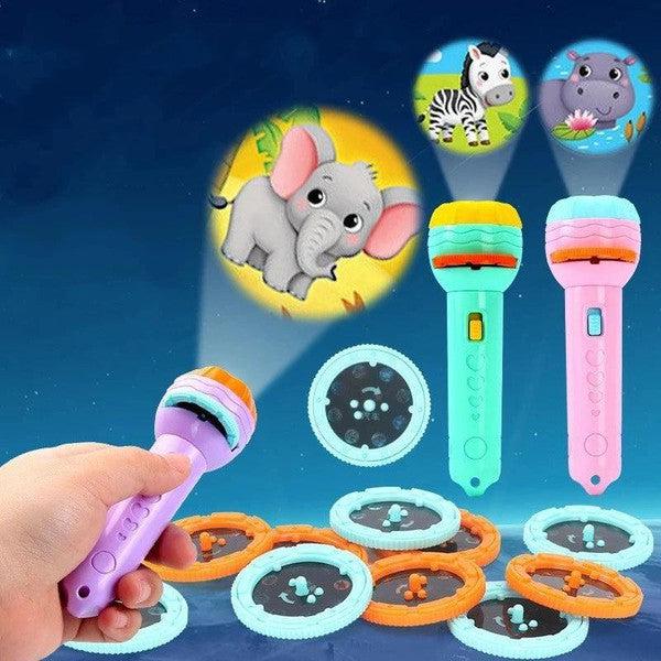 פנס מקרן שקופיות לילדים עם תמונות בעלי חיים מתחלפות – תמונה 5