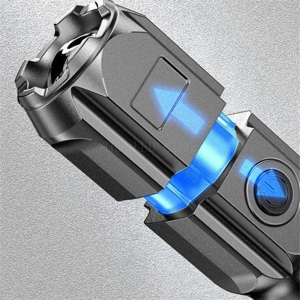 פנס LED נטען עוצמתי ועמיד במים עם טעינת USB – תמונה 5