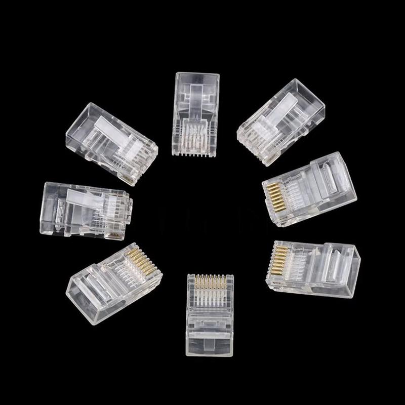 קונקטור RJ45 שקוף לכבל רשת איכותי ועמיד – 50 יחידות – תמונה 6