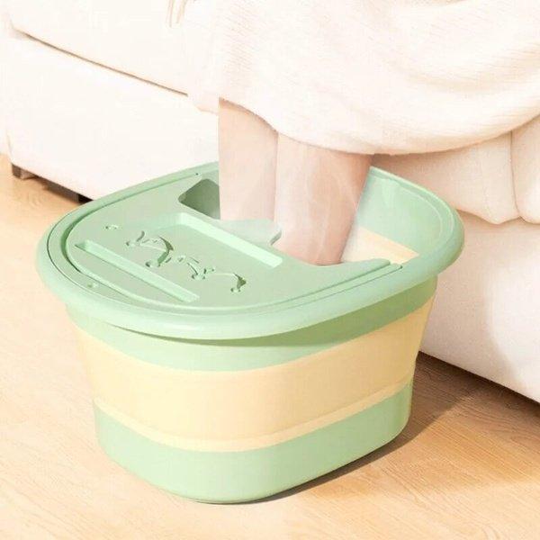 אמבט עיסוי לרגליים נייד ומתקפל להקלה על עייפות וכאבים – תמונה 3