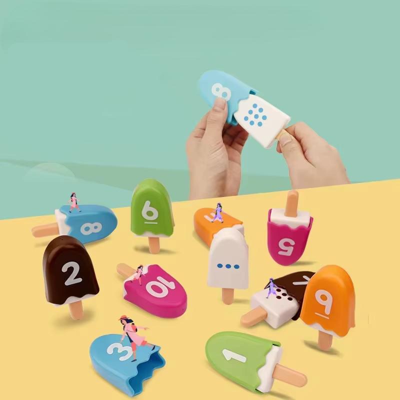 צעצוע מונטסורי לילדים להתאמת מספרים עם 20 ארטיקים – תמונה 4