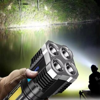 פנס לד נטען עוצמתי עם טעינת USB לטיולים וקמפינג