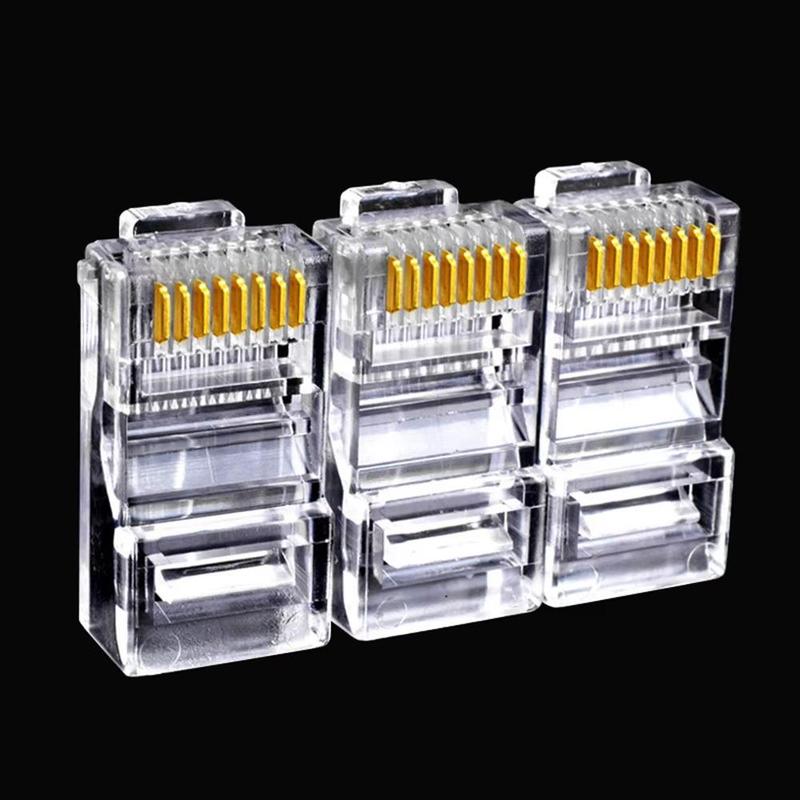 קונקטור RJ45 שקוף לכבל רשת איכותי ועמיד – 50 יחידות – תמונה 5