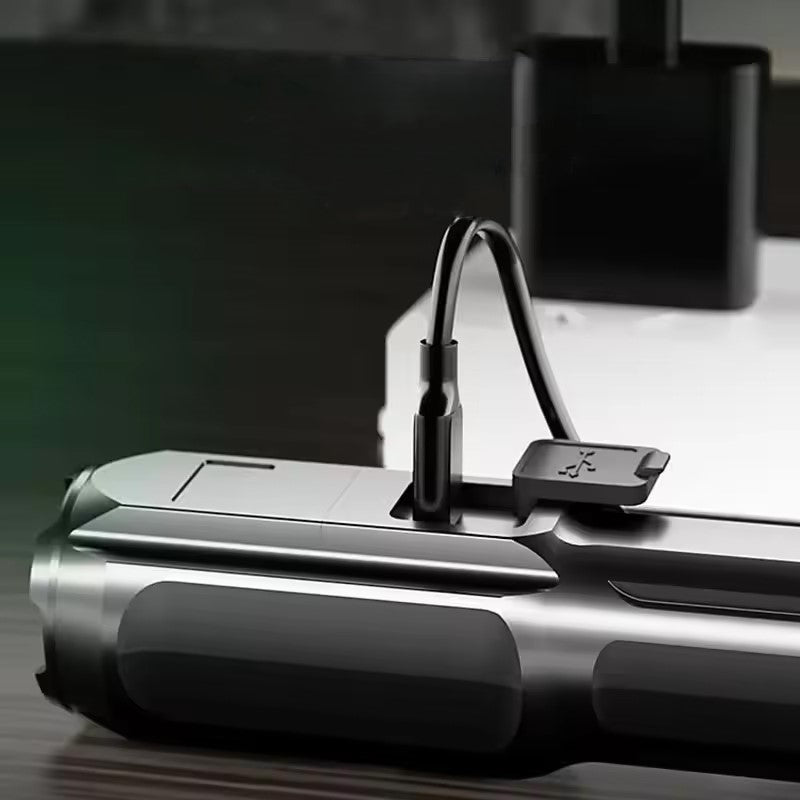 פנס LED נטען עוצמתי ועמיד במים עם טעינת USB – תמונה 4