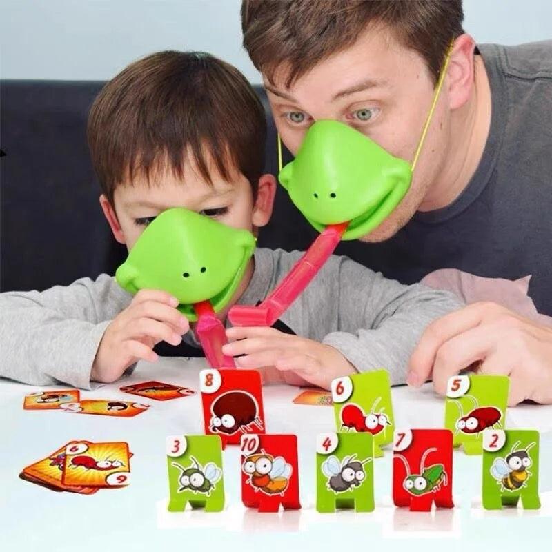 משחק מסכת צפרדע עם לשון נשלפת וקלפים לכל המשפחה – תמונה 2