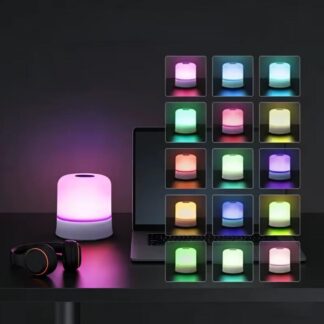 מנורת לילה RGB נטענת עם שלט, מגע ו-16 צבעים