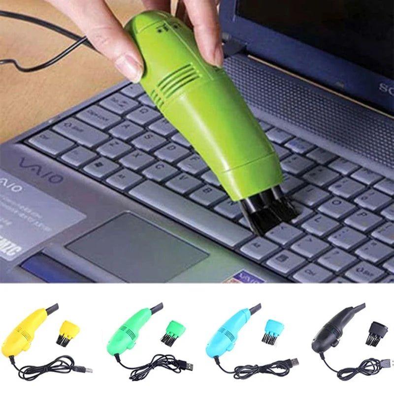 שואב אבק למקלדת עם חיבור USB ומברשת ניקוי רכה – תמונה 2