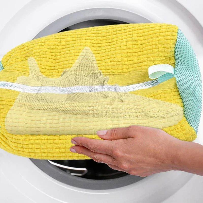 תיק כביסה לנעליים מכותנה איכותית - הגנה על המכונה וניקוי יסודי 39x19 סמ – תמונה 4