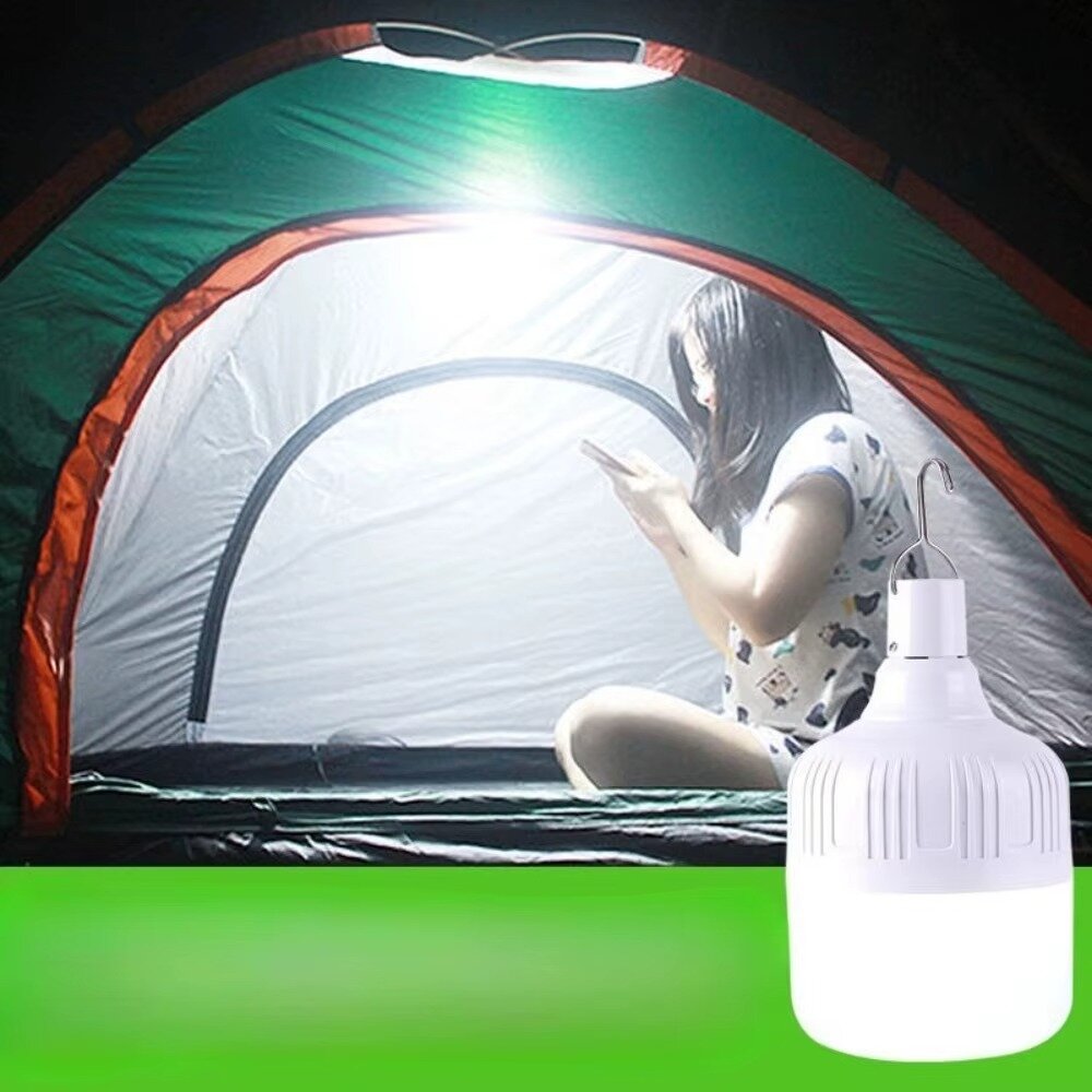 מנורת LED נטענת חזקה עם טעינת USB וו לתלייה – תמונה 3