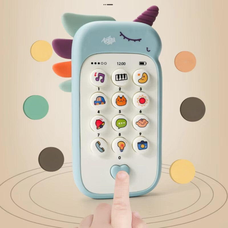 טלפון מוזיקלי לתינוקות בצורת חד קרן אינטראקטיבי – תמונה 3