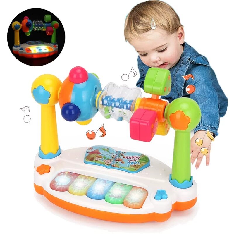מקלדת פסנתר מוזיקלית לילדים עם אורות וצלילים - צעצוע חינוכי מפתח יצירתיות – תמונה 5